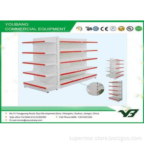 American Style Adjusted Supermarket Display Shelving Metal